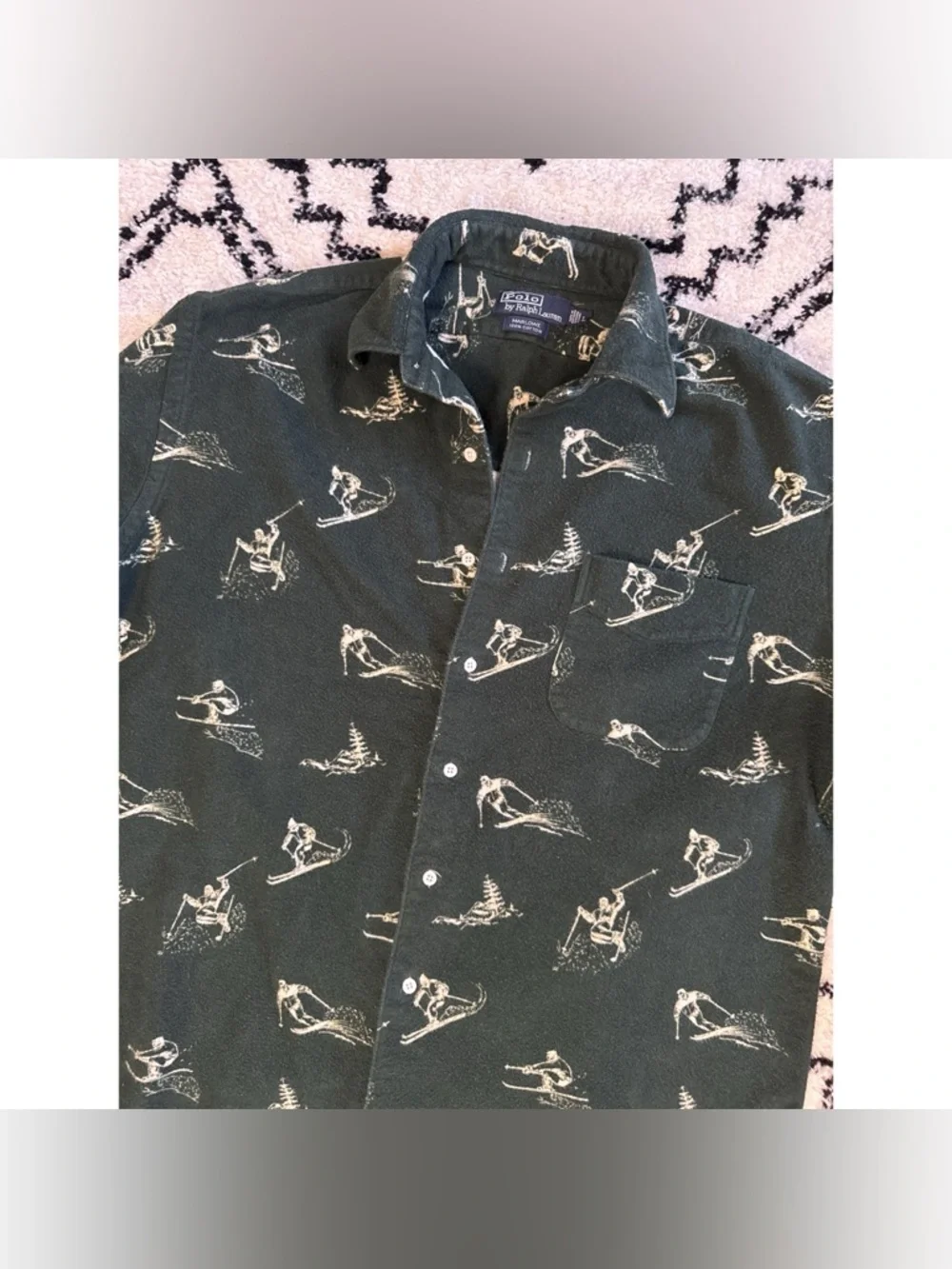 Vintage 90’s Polo Ralph Lauren Marlowe Ski Button Up Flannel Size Large - Picture 3 of 6